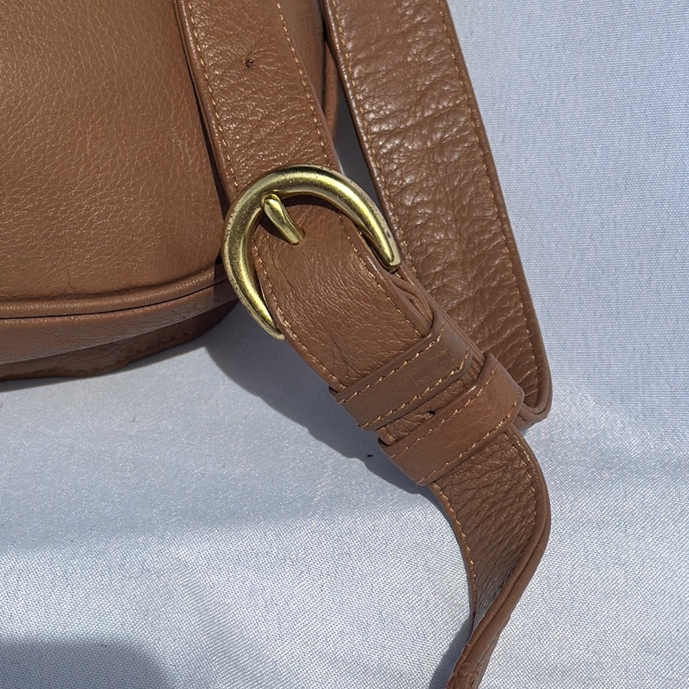 JPOurse & Cie Ranger Leather Crossbody Bag Tan Cowhide Leather Old Money - Picture 3 of 7